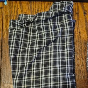 Black and White Plaid Pajama Set